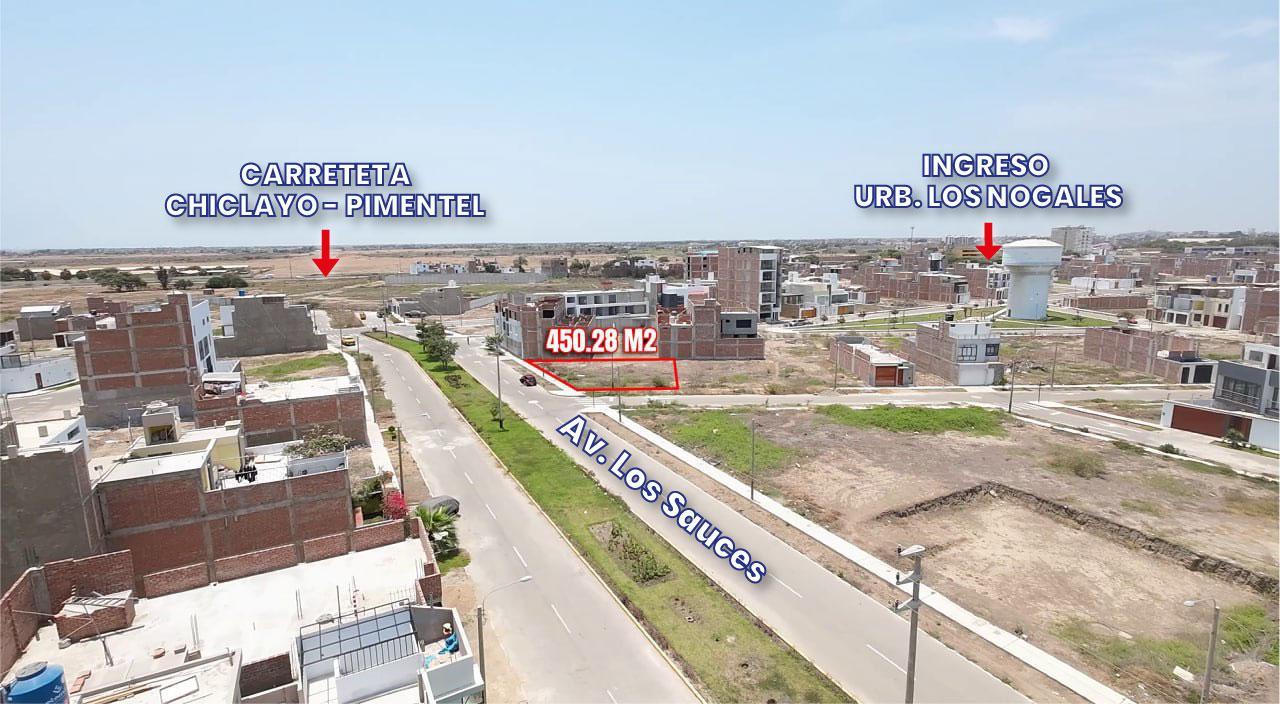 VENTA DE TERRENO DE 450.28 M2 EN URB. LOS NOGALES